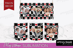 Heart Pattern Photo Mug Wrap PNG - Valentines Day Picture Product Image 1