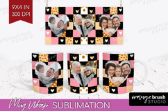 Heart Pattern Photo Mug Wrap PNG - Valentines Day Picture Product Image 1