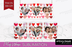 Heart Pattern Photo Mug Wrap PNG - Valentines Day Picture Product Image 1
