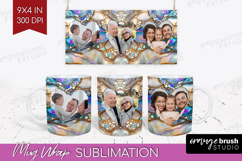 Pearl Photo Mug Wrap PNG - Pearl Texture Picture Frame Mug Product Image 1