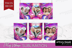 Pearl Photo Mug Wrap PNG - Pearl Texture Picture Frame Mug Product Image 1