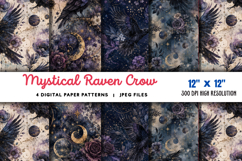Mystical Raven Crow Junk Journal JPG Product Image 1