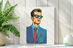 Pop-Art Man Sublimation Clipart Product Image 2