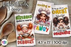 Funny Kitchen Towels Bundle, Sarcastic Kitchen Quotes Print Product Image 10