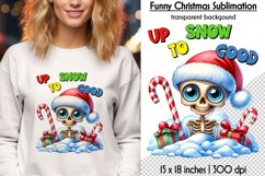 Funny Christmas Sublimation Bundle, Skeleton Santa PNG Product Image 14