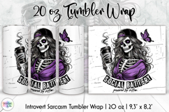 Sarcastic Skeleton Tumbler PNG, Coffee Lover Snarky Skeleton Product Image 1