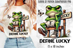 Funny St Patrick Frog Sublimation Bundle, Sarcastic Quotes Product Image 10