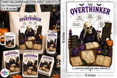 Funny Halloween Tarot Card, Overthinker Halloween Skeleton Product Image 1