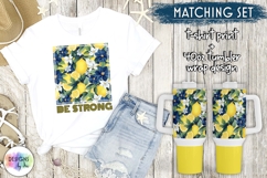 Lemons and Blue Flowers Designs, Mediterranean Lemons PNG Product Image 10