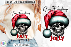 Christmas Skull Snarky Sublimation Bundle, Funny Dark Santa Product Image 10