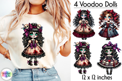 Halloween Zombie Doll Clipart, Cute but Spooky Doll Print Product Image 1