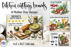 Mom’s Kitchen Cutting Board Sublimation, Mother Day Gifts Product Image 1