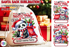 Santa Sack Sublimation | North Pole Express Santa Sack Product Image 1