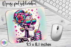 Trendy Skeleton Mouse Pad, Sarcastic Quote Mouse Pad Product Image 1