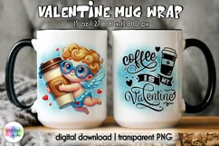 Funny Cupid Mug Wrap, Valentine's Day Mug Wrap Design Product Image 1