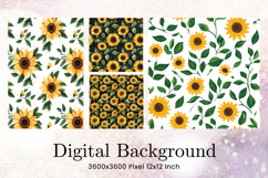 Flower Pattern Background Wallpaper Digital Paper_8 Product Image 1