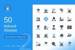 Natural Disaster Blue &amp; Black Icons Product Image 1