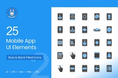 Mobile App UI Elements Icons Product Image 1