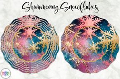 Christmas Wind Spinner | Shimmering Snowflakes Print Product Image 1