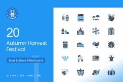 Autumn Harvest Blue &amp; Black Icons Product Image 1