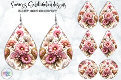Baroque Flowers Earrings Design, Vintage Floral Earrings Product Image 1
