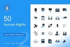 Human Rights Blue &amp; Black Icons Product Image 1