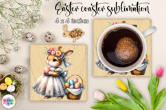 Easter Bunny Square Coaster Bundle | Vintage Easter Coaster Product Image 11