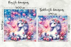 Valentines Day Lunch Bag, Unicorn Magic Lunch Bag & Tumbler Product Image 2