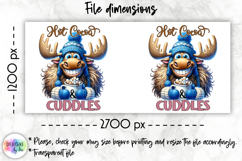 Cute Winter Animals Mag Wrap, Hot Cocoa Mug Wrap PNG Product Image 2