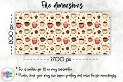 Coffee Lover Mug Wrap Sublimation, Coffee and Cookies Patter Product Image 2