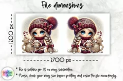 Christmas Coffee Mug Wrap, Christmas Baby Gnome, Cute Doll Product Image 2