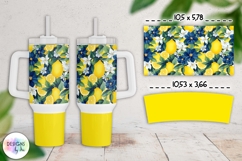 Lemons and Blue Flowers Designs, Mediterranean Lemons PNG Product Image 2