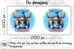 Cute Winter Animals Mag Wrap, Hot Cocoa Mug Wrap PNG Product Image 3