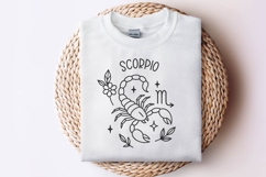 Scorpio Zodiac Sign SVG | Cute Horoscope Scorpio Keychain Product Image 2