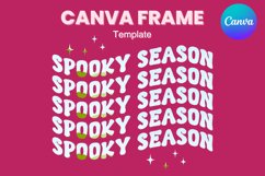 Spooky Season Canva Frame Halloween Retro Groovy Photo Frame Product Image 1