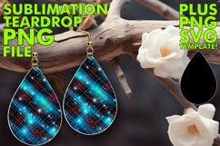 Plaid Glamour: Sparkling Teardrop Sublimation Product Image 1