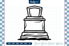Tombstone Bold Line SVG Halloween Graveyard Cut File Product Image 3