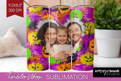 Halloween Photo Tumbler PNG - Brush Stroke Picture Tumbler Product Image 1