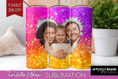 Glitter Photo Tumbler PNG - Sparkle Picture Tumbler Wrap Product Image 1