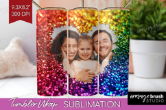 Glitter Photo Tumbler PNG - Sparkle Picture Tumbler Wrap Product Image 1