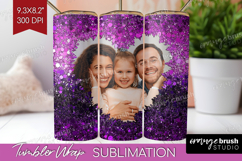 Glitter Photo Tumbler PNG - Sparkle Picture Tumbler Wrap Product Image 1