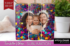 Glitter Photo Tumbler PNG - Sparkle Picture Tumbler Wrap Product Image 1