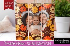 Groovy Photo Tumbler PNG - Flowers Picture Tumbler Wrap Product Image 1