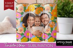Groovy Photo Tumbler PNG - Flowers Picture Tumbler Wrap Product Image 1