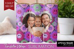 Groovy Photo Tumbler PNG - Flowers Picture Tumbler Wrap Product Image 1