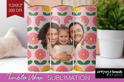 Groovy Photo Tumbler PNG - Flowers Picture Tumbler Wrap Product Image 1