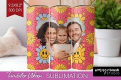 Groovy Photo Tumbler PNG - Flowers Picture Tumbler Wrap Product Image 1