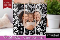Retro Photo Tumbler PNG - Flowers Picture Tumbler Wrap Product Image 1