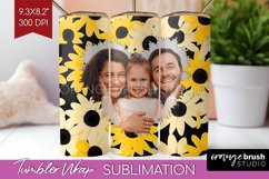 Retro Photo Tumbler PNG - Flowers Picture Tumbler Wrap Product Image 1