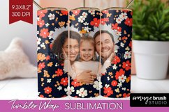 Retro Photo Tumbler PNG - Flowers Picture Tumbler Wrap Product Image 1